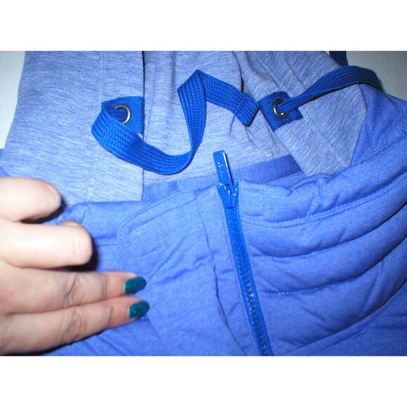 NWT Athleta $148 Womens Heather Purple Vest Detachable Hood M Warm Puffer Cozy - Picture 12 of 12